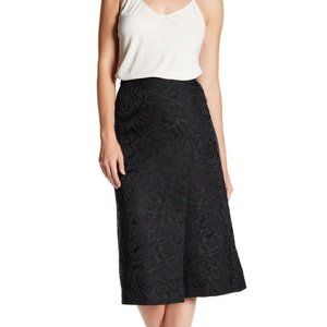 Theory Aster Jacquard Midi Skirt‎ in Black Women's Size 0